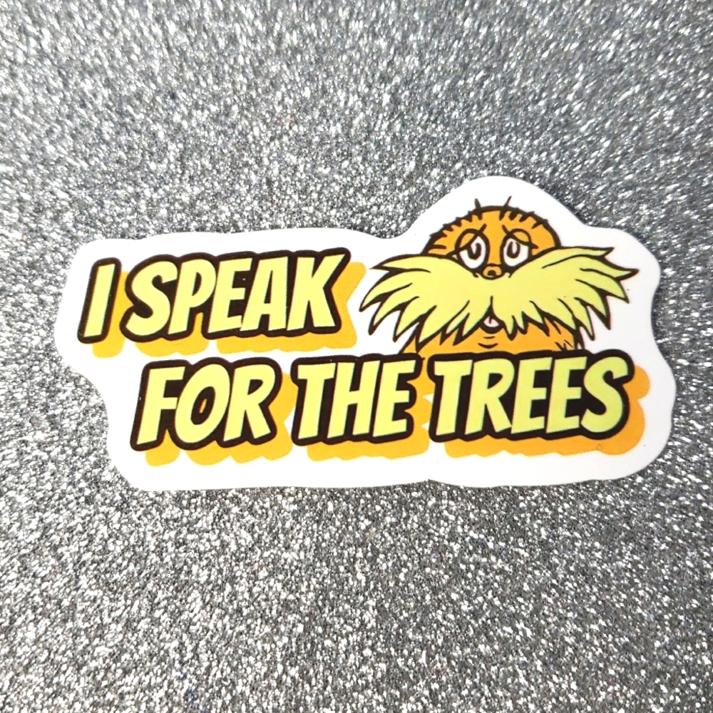 10/$10 BOOK waterproof sticker DR. SEUSS Lorax